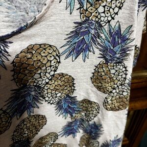 Lucky Brand Pineapple Print Top - Multicolor